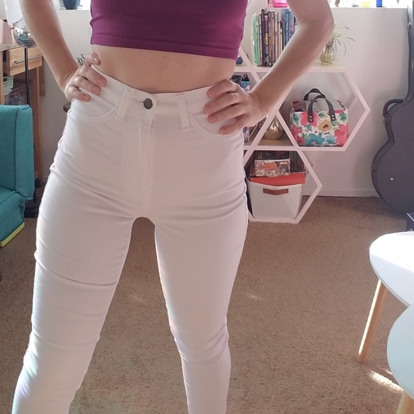 White NWOT Fashion Nova High Waist Skinny Jeans - Picture 2 of 11